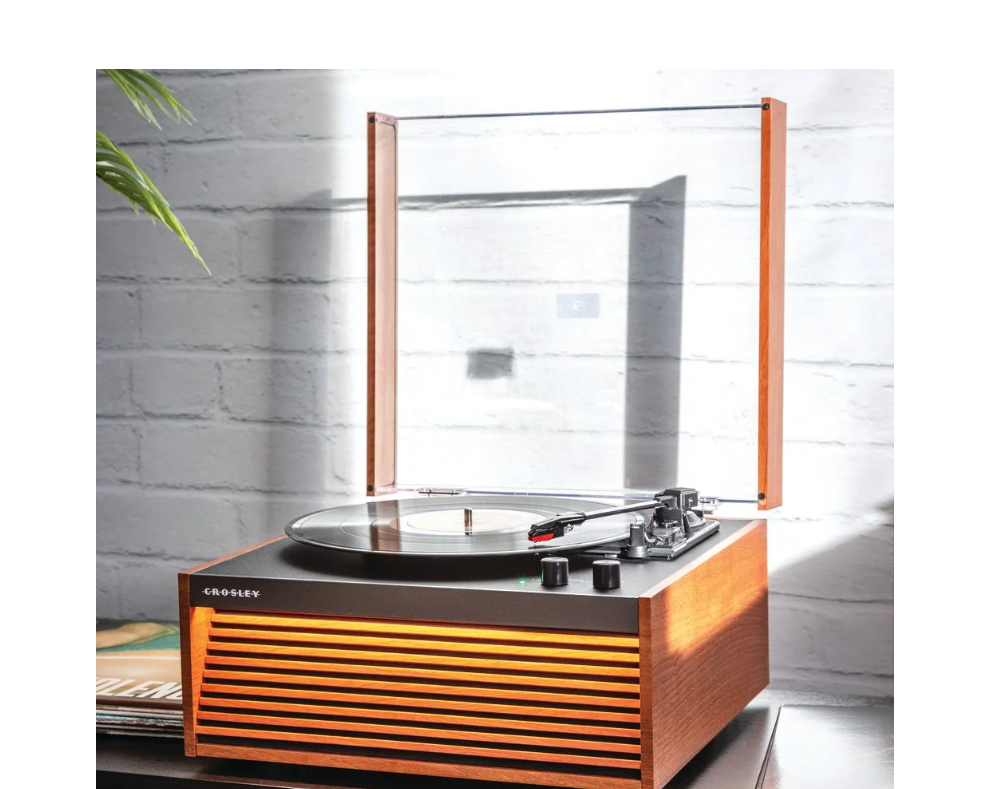 Crosley CR6237A Dean 3-Speed Bluetooth Record Player Natural With Legs-NEW