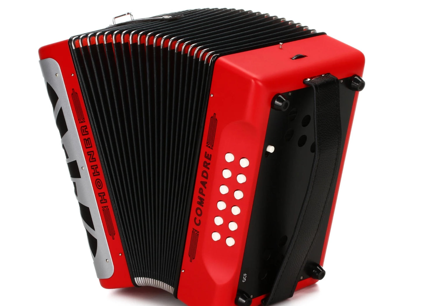 Hohner Compadre Diatonic Accordion - Keys of G/C/F - Red-NEW