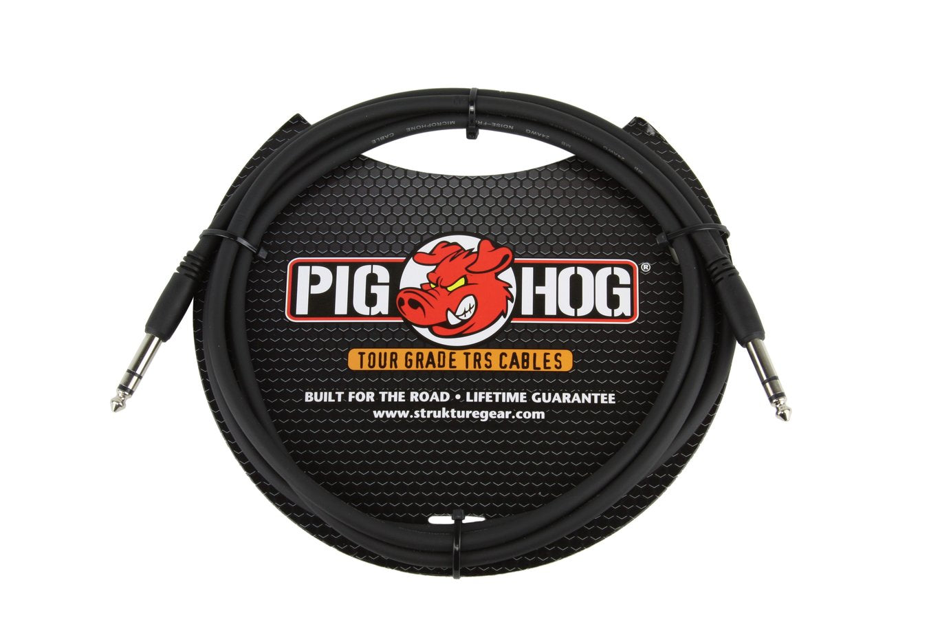 Pig Hog PTRS06 Balanced Stereo Instrument Cable 6FT 1/4" TRS - 1/4" Plug 8mm