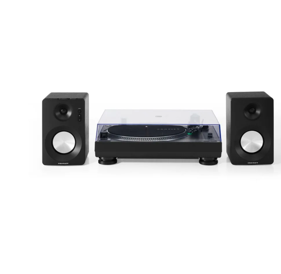Crosley KT100BT-BK K-Series Bluetooth Turntable System - Black, NEW