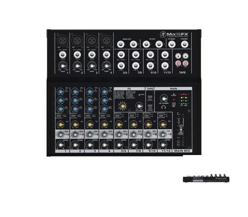 Mackie Mix12FX 12-channel Compact Mixer with Effects-NEW