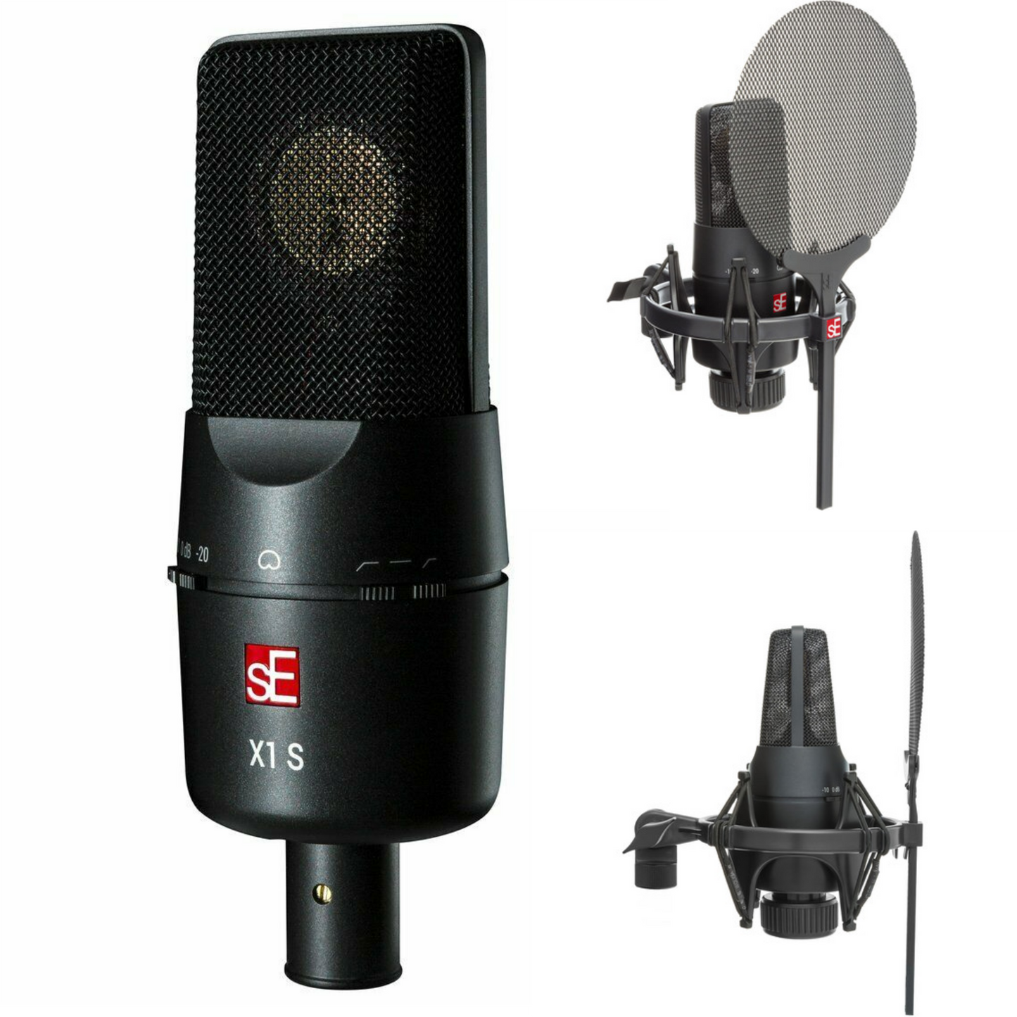 SE Electronics X1-S Series Large Condenser Microphone Vocal Recording Package