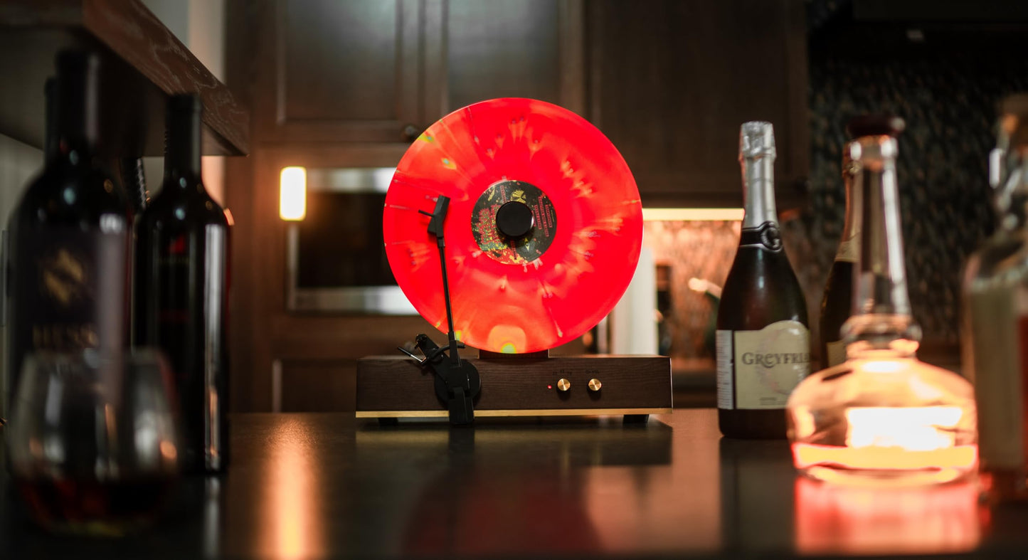 Vertical Vinyl Record Player Bluetooth Input Output Fuse Audio GLD