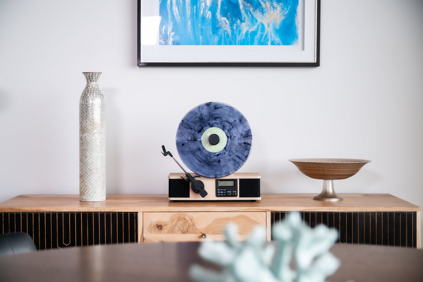 Vertical Vinyl Record Player with Bluetooth Fuse Wrap by Fuse Audio