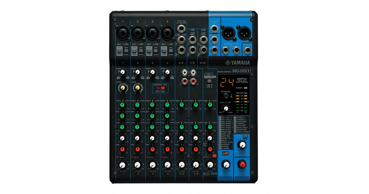 New - Yamaha MG10XU Analog 10-Channel Mixing Console w/ Built-In SPX Effects