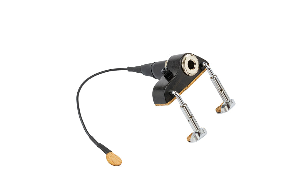 KNA VV-3V Portable Piezo Violin/Viola Pickup With Volume Control - Ebony-NEW