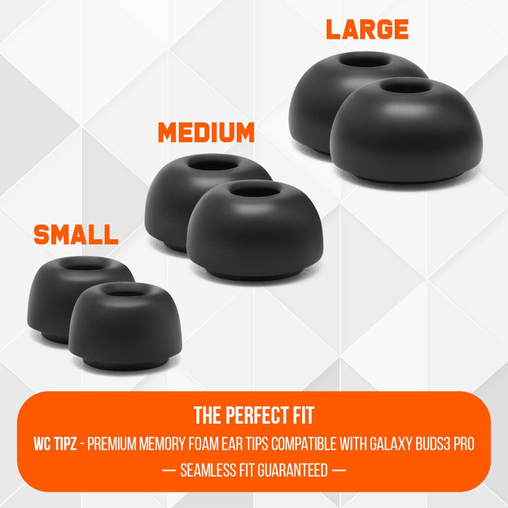 Galaxy Buds 3 Pro Memory Foam Ear Tips Secured Fit WC TipZ Galaxy