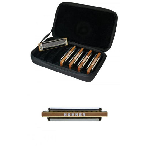 Hohner Marine Band 1896 5-piece Harmonica Set with Case-NEW