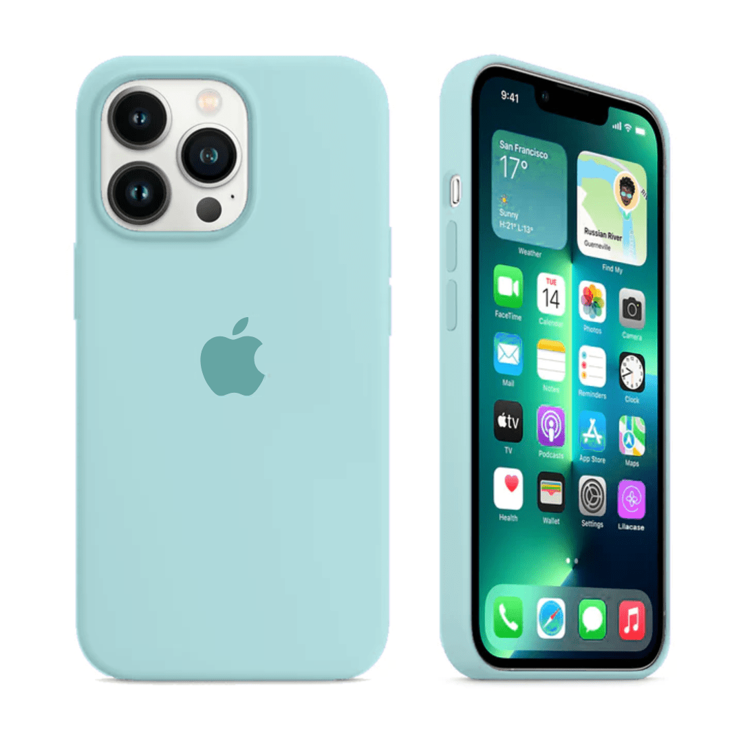 iPhone Silicone Glacier Blue Protective Case Apple