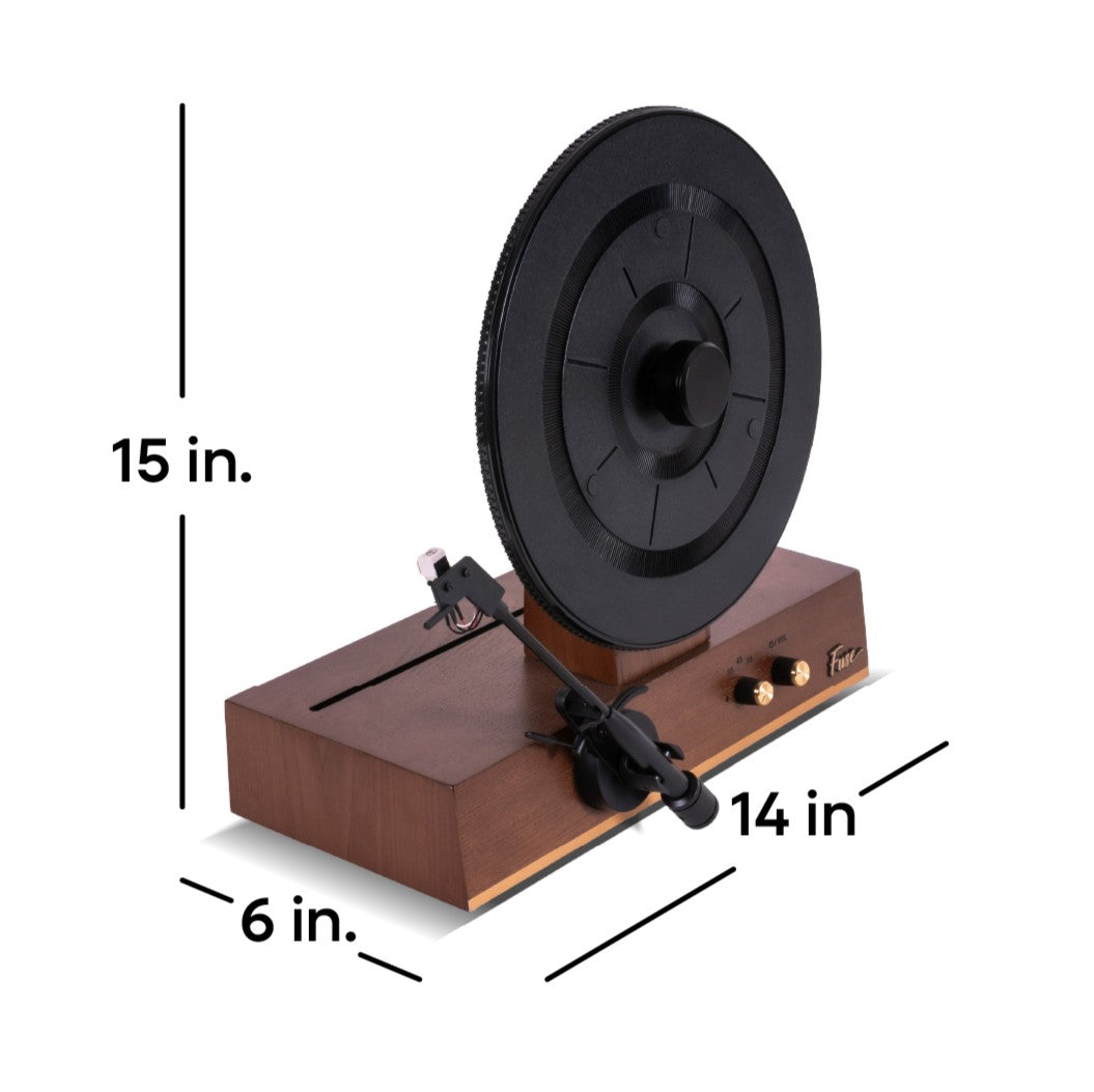Vertical Vinyl Record Player Bluetooth Input Output Fuse Audio GLD