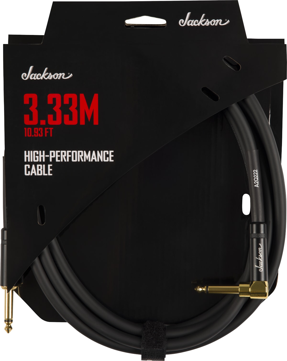 JACKSON® Guitars 10.93ft HIGH PERFORMANCE instrument CABLE, BLACK- NEW