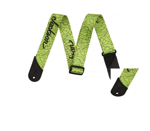Jackson® Craca Jackson Cracked Mirror Guitar Strap, Adjustable, Green- NEW