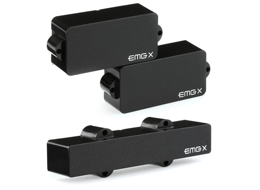 EMG PJX Set Active Ceramic PJ Bass Pickup Set Black -NEW