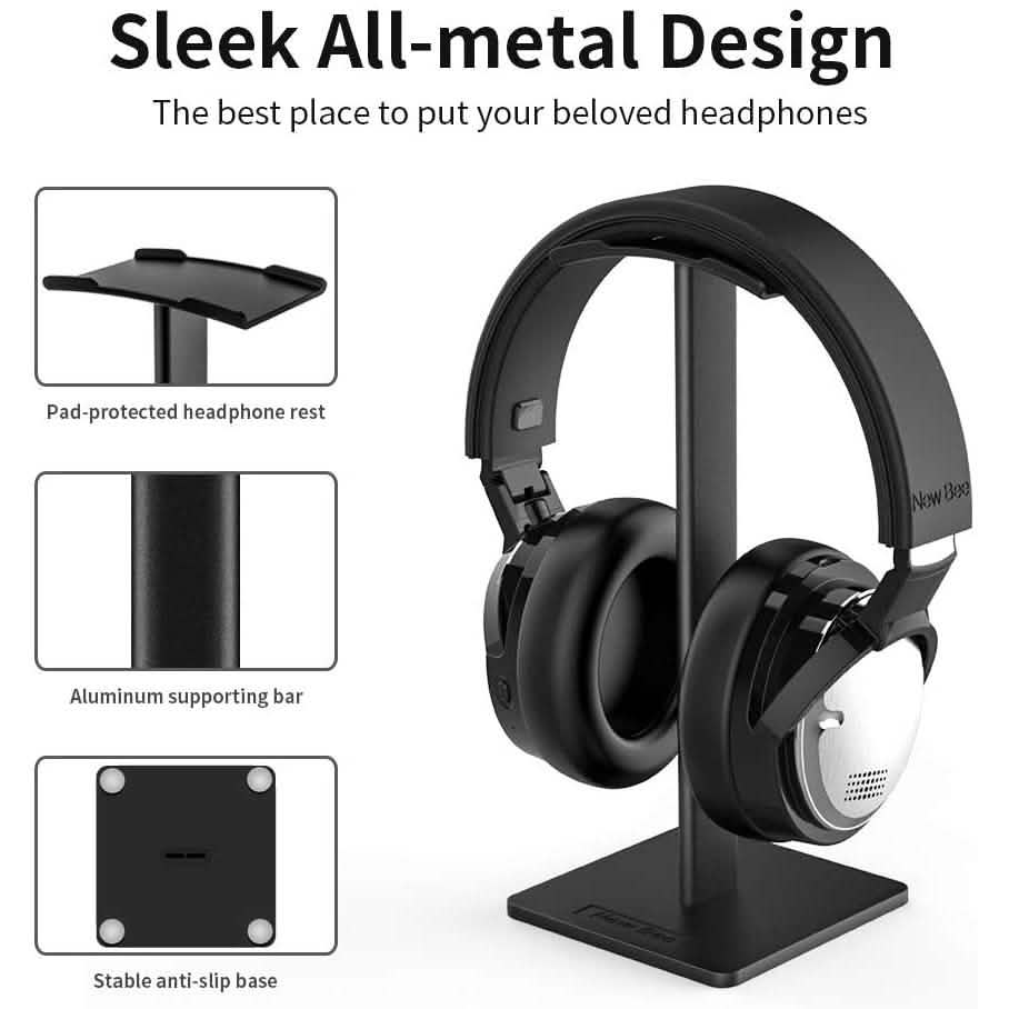 Headphone Stand Aluminum Supporting Bar Flexible Headrest