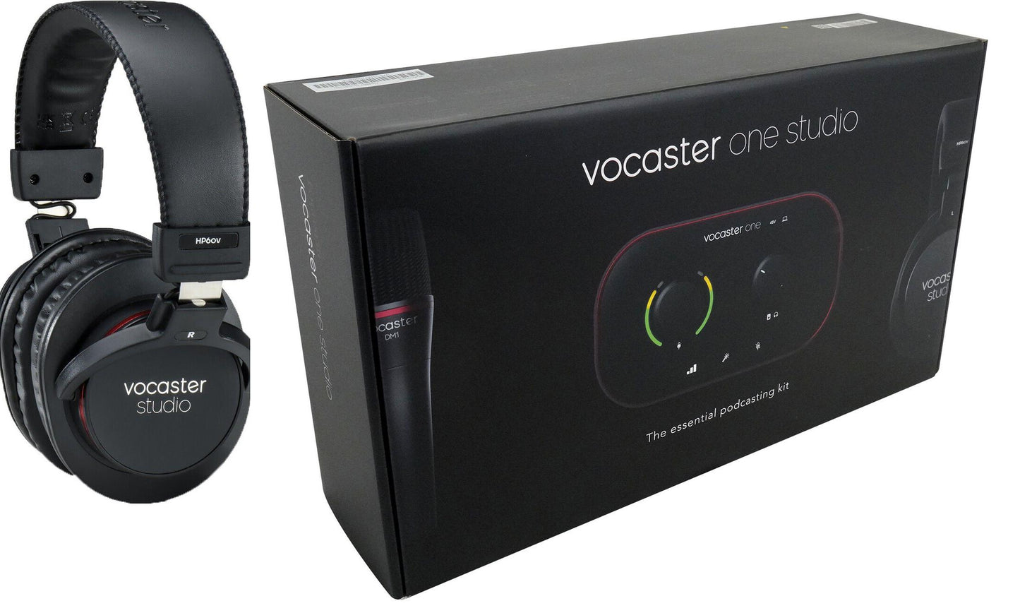 Focusrite Vocaster One Studio USB-C Podcasting Audio Interface Bundle - New