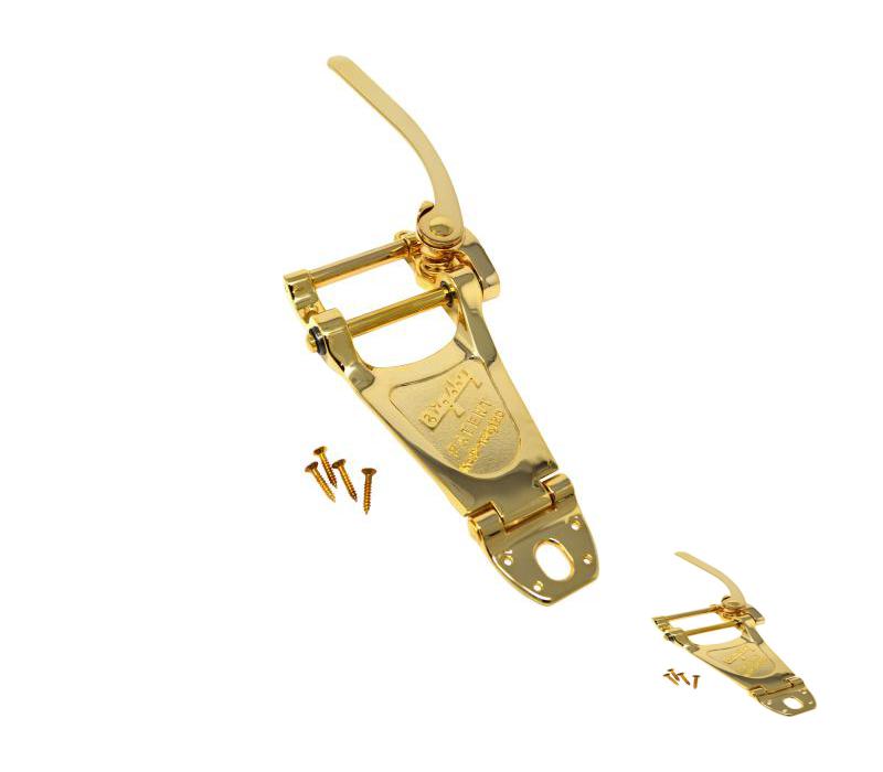 Bigsby B7 Vibrato Tailpiece for Archtop Guitars - All Gold-NEW