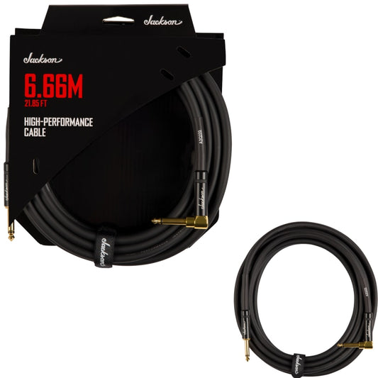 JACKSON® Guitars 21.85ft HIGH PERFORMANCE instrument CABLE, BLACK- NEW
