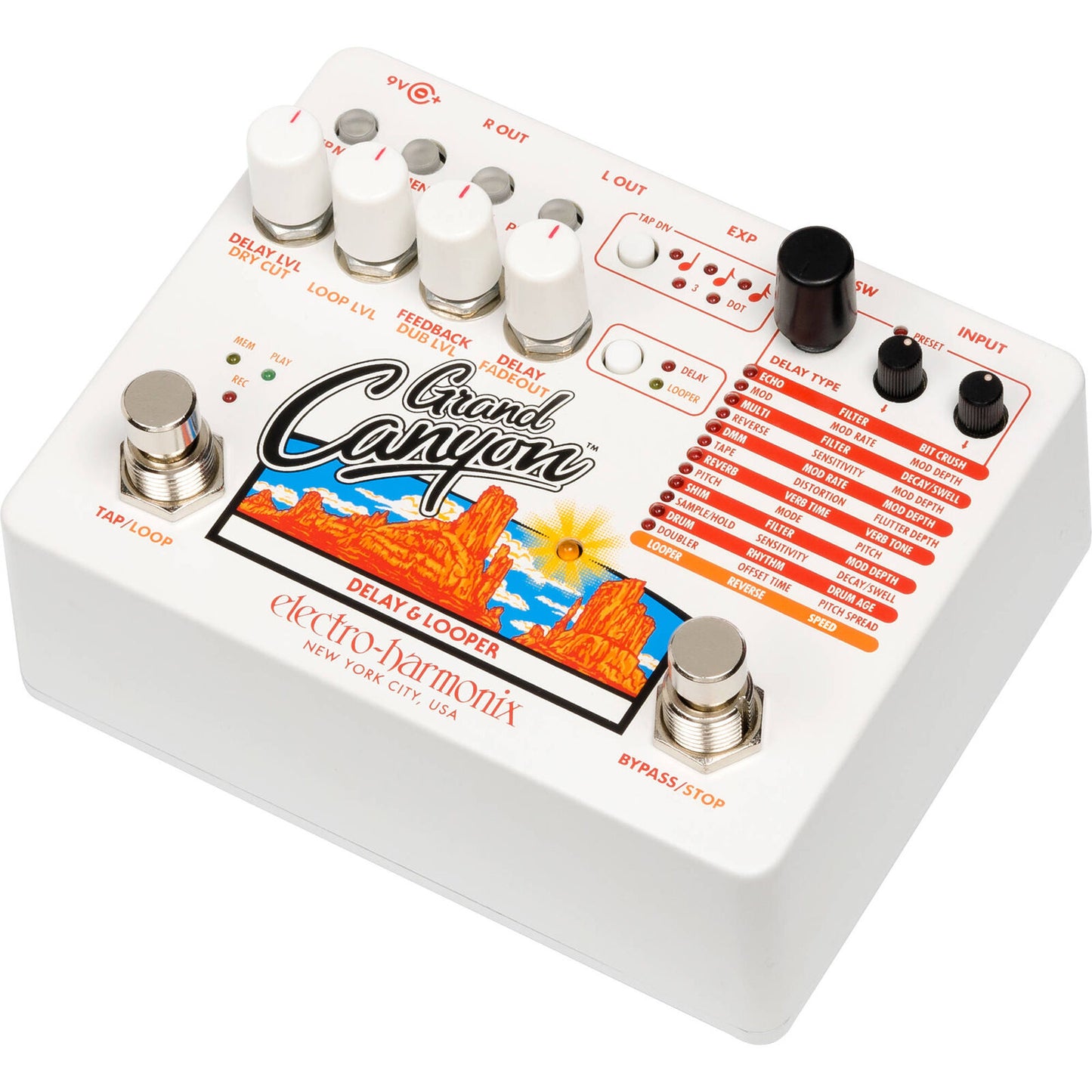 New - Electro Harmonix Grand Canyon Delay and Looper Pedal