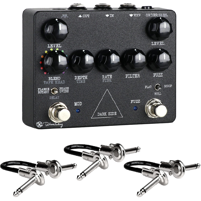 Keeley Dark Side Workstation Multi-effects Pedal, 3 Patch Cable - Bundle - New