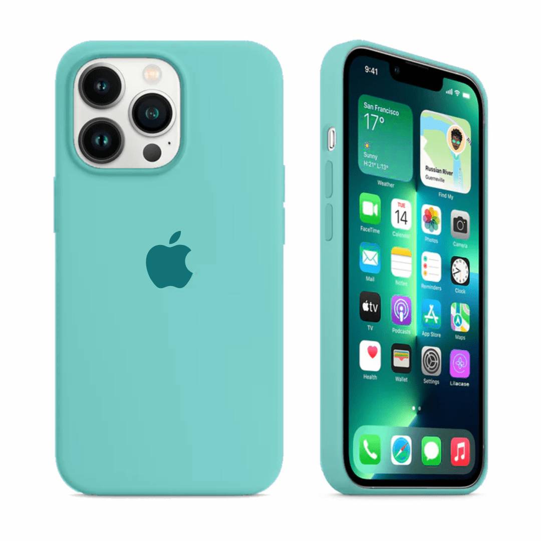 iPhone Silicone Case Ice Sea Blue Protective Phone Cover Apple