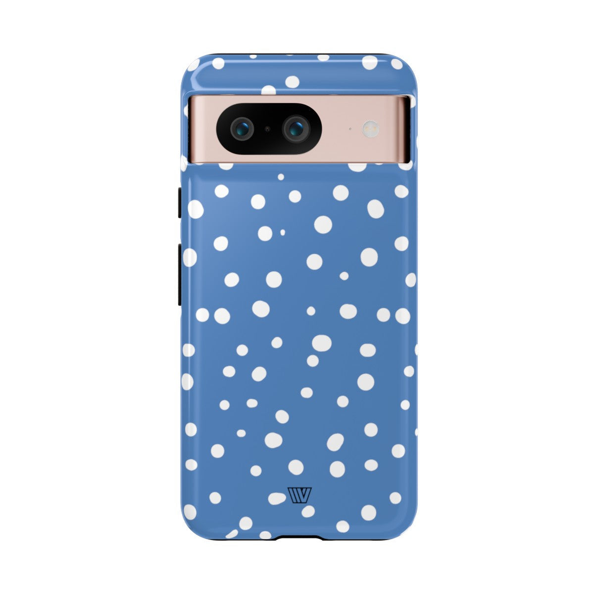 Dusty Blue Dots Tough Phone Case Dual-Layer Protection