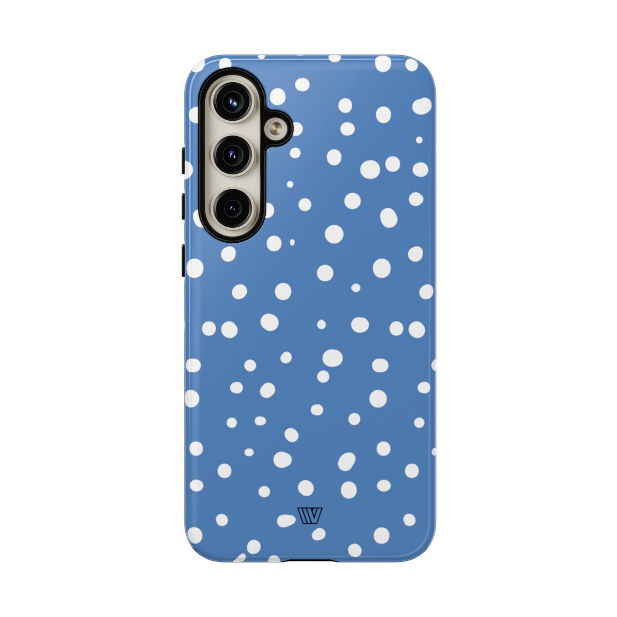 Dusty Blue Dots Tough Phone Case Dual-Layer Protection