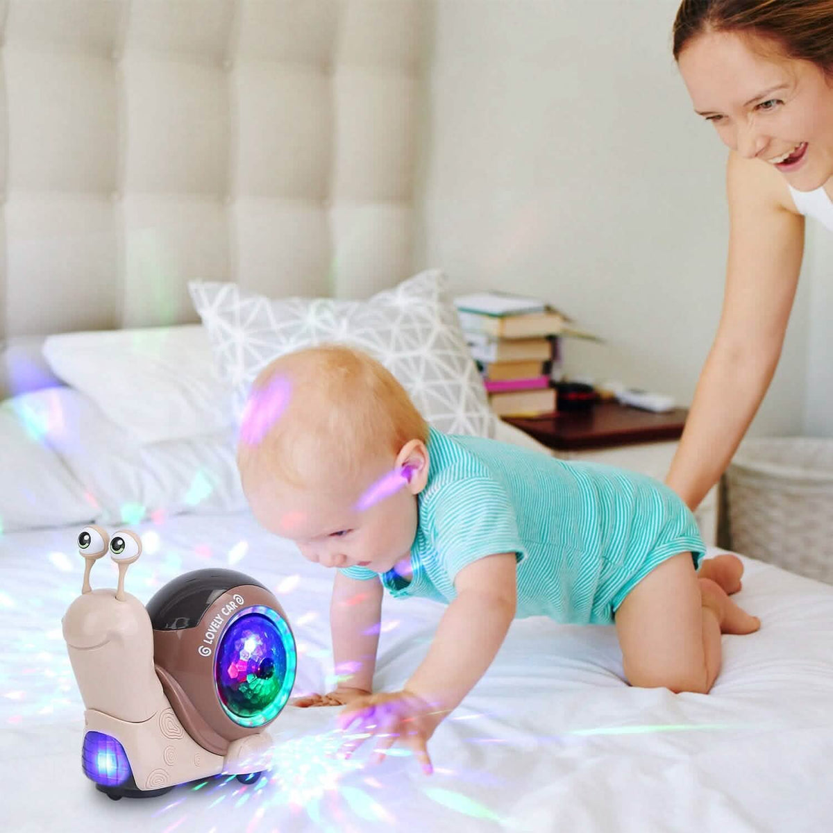 Infant Interaction Toy Automatic Obstacle Avoidance Snail Toy