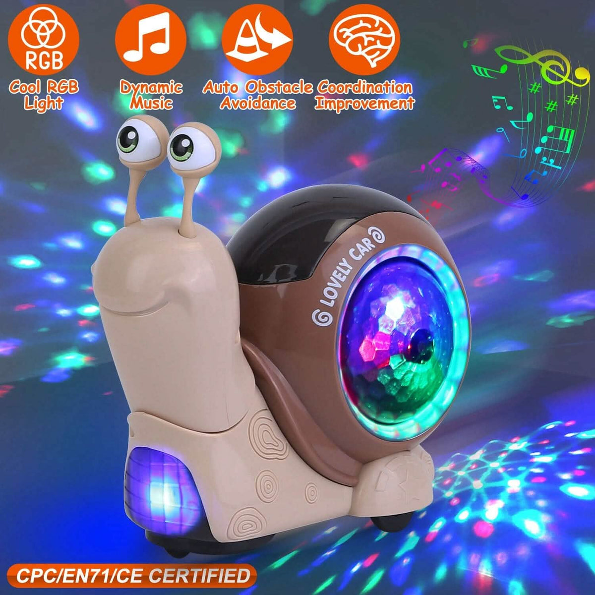Infant Interaction Toy Automatic Obstacle Avoidance Snail Toy