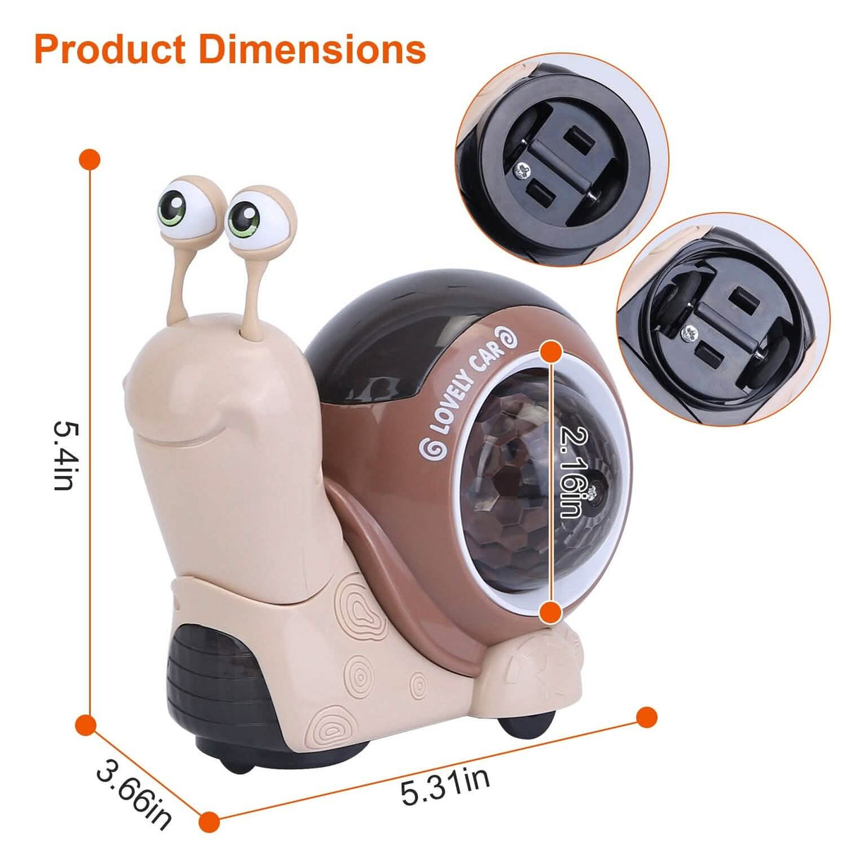 Infant Interaction Toy Automatic Obstacle Avoidance Snail Toy