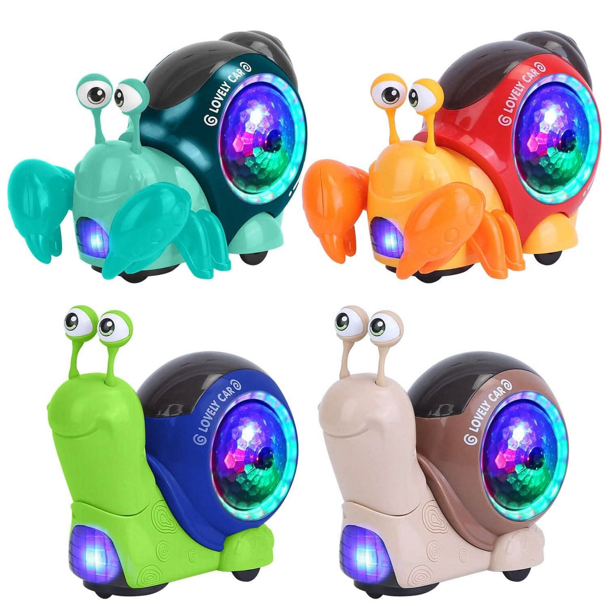 Infant Interaction Toy Automatic Obstacle Avoidance Snail Toy
