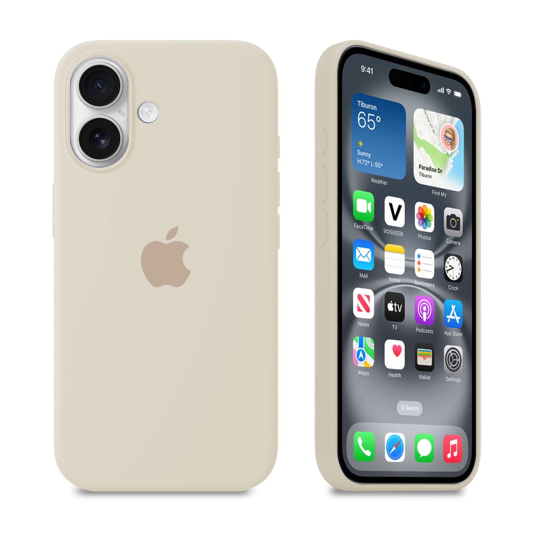 iPhone Silicone Case Antique White Full Body Protective Phone Cover