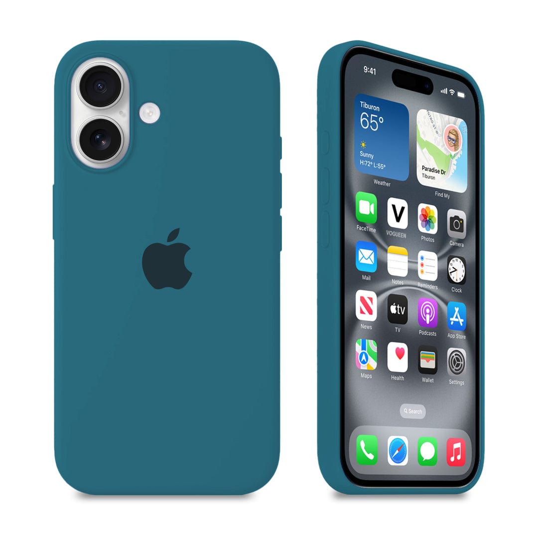 iPhone Silicone Case Cosmic Blue Full Body Protective Phone Cover Apple