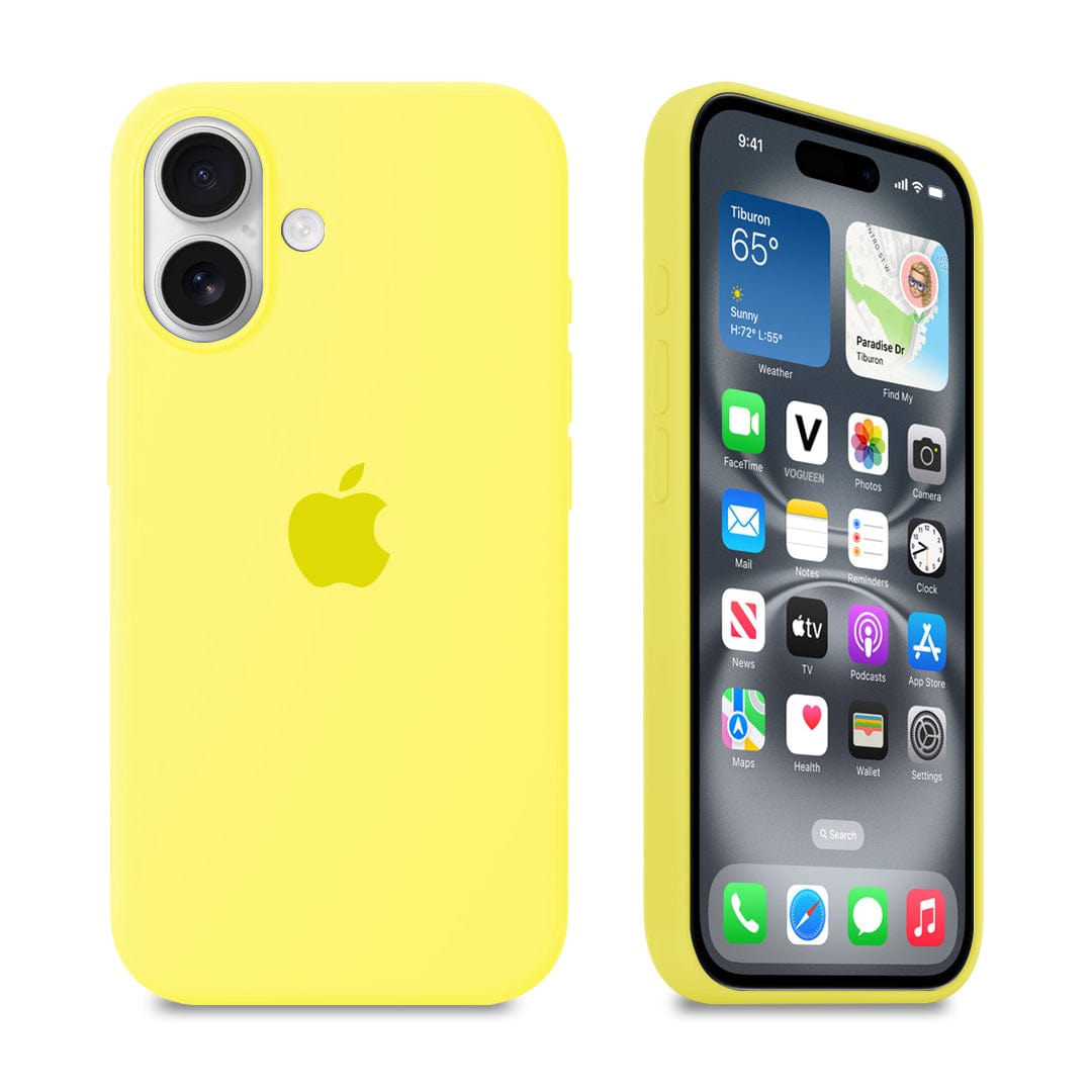 iPhone Flash Yellow Silicone Case Full Body Protective Cover