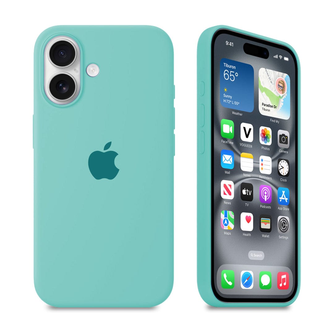 iPhone Silicone Case Ice Sea Blue Protective Phone Cover Apple