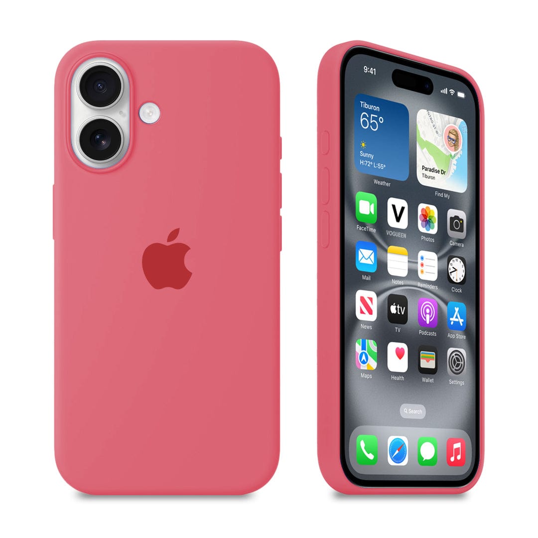 iPhone Silicone Case Pink Citrus Full Body Protective Cover Apple