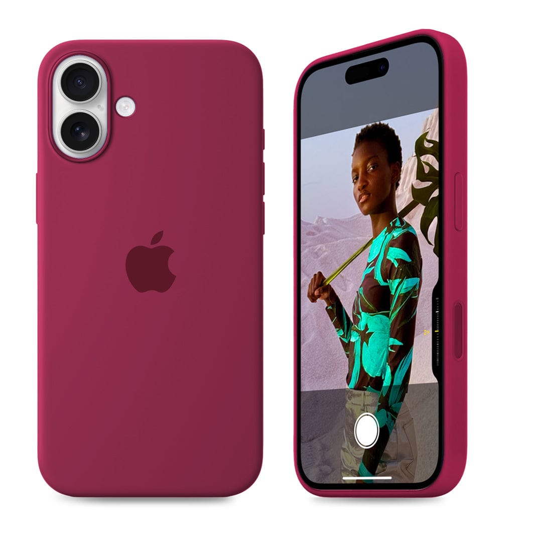 iPhone Rose Red Silicone Case Full Body Protective Coque Apple