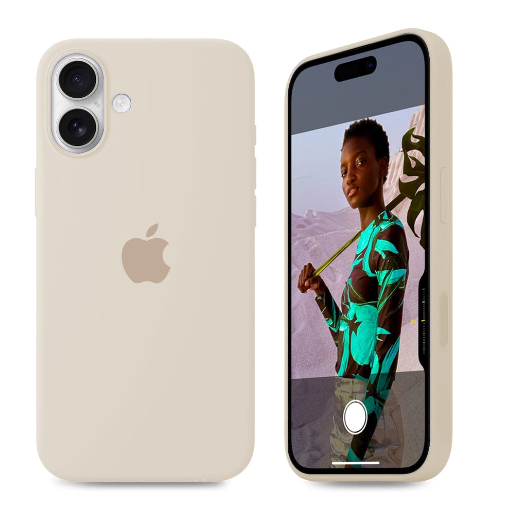 iPhone Silicone Case Antique White Full Body Protective Phone Cover