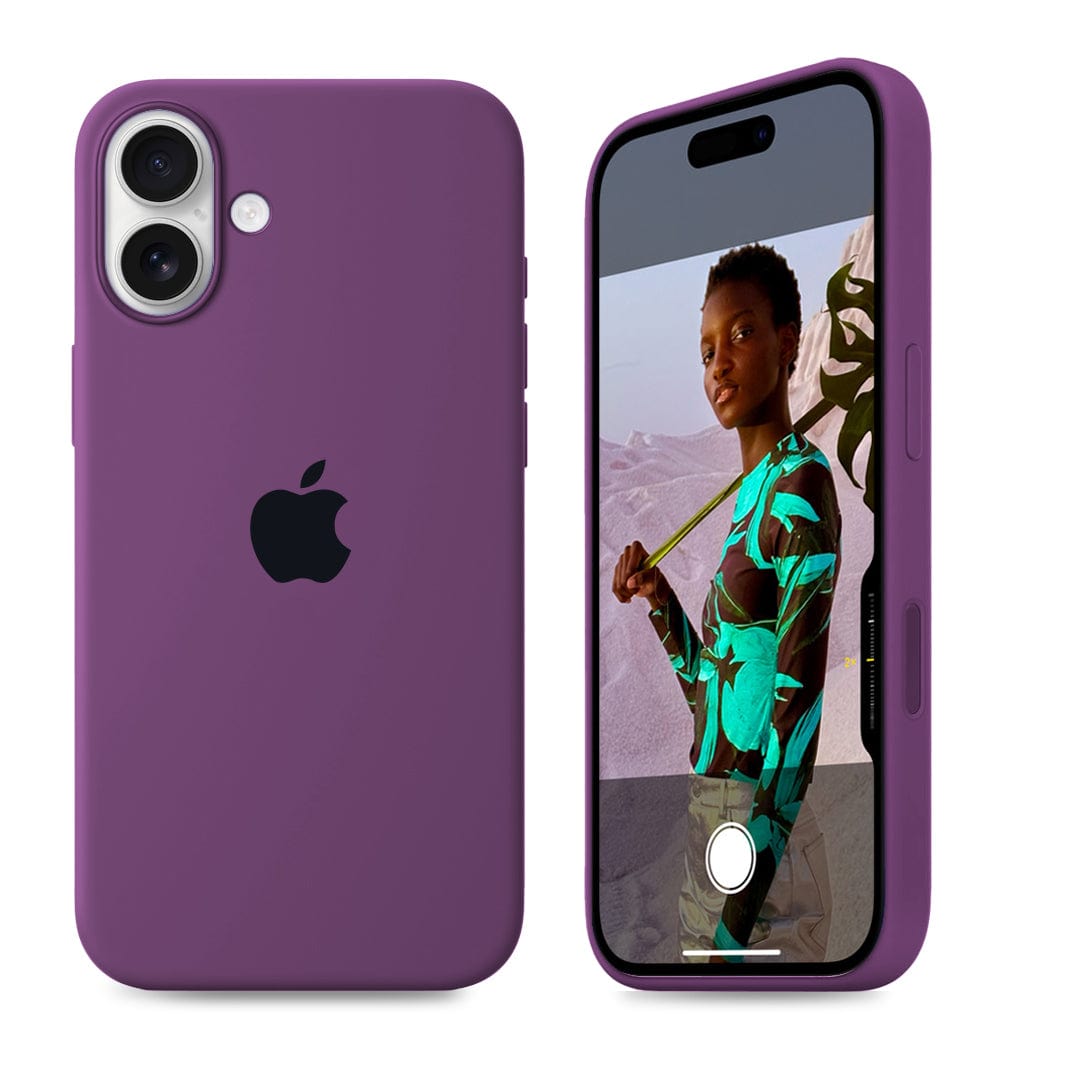 iPhone Silicone Case Eggplant Full Body Protective Phone Cover