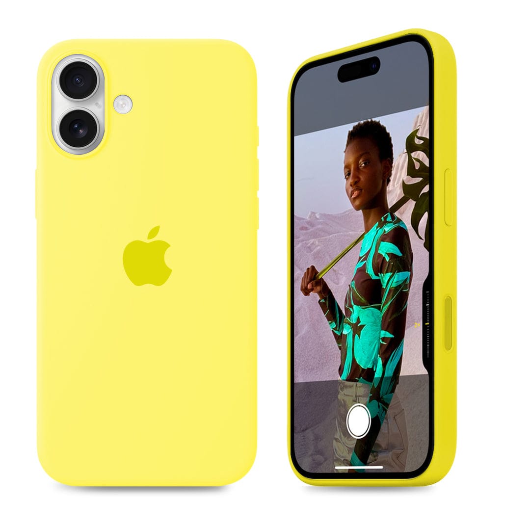 iPhone Flash Yellow Silicone Case Full Body Protective Cover