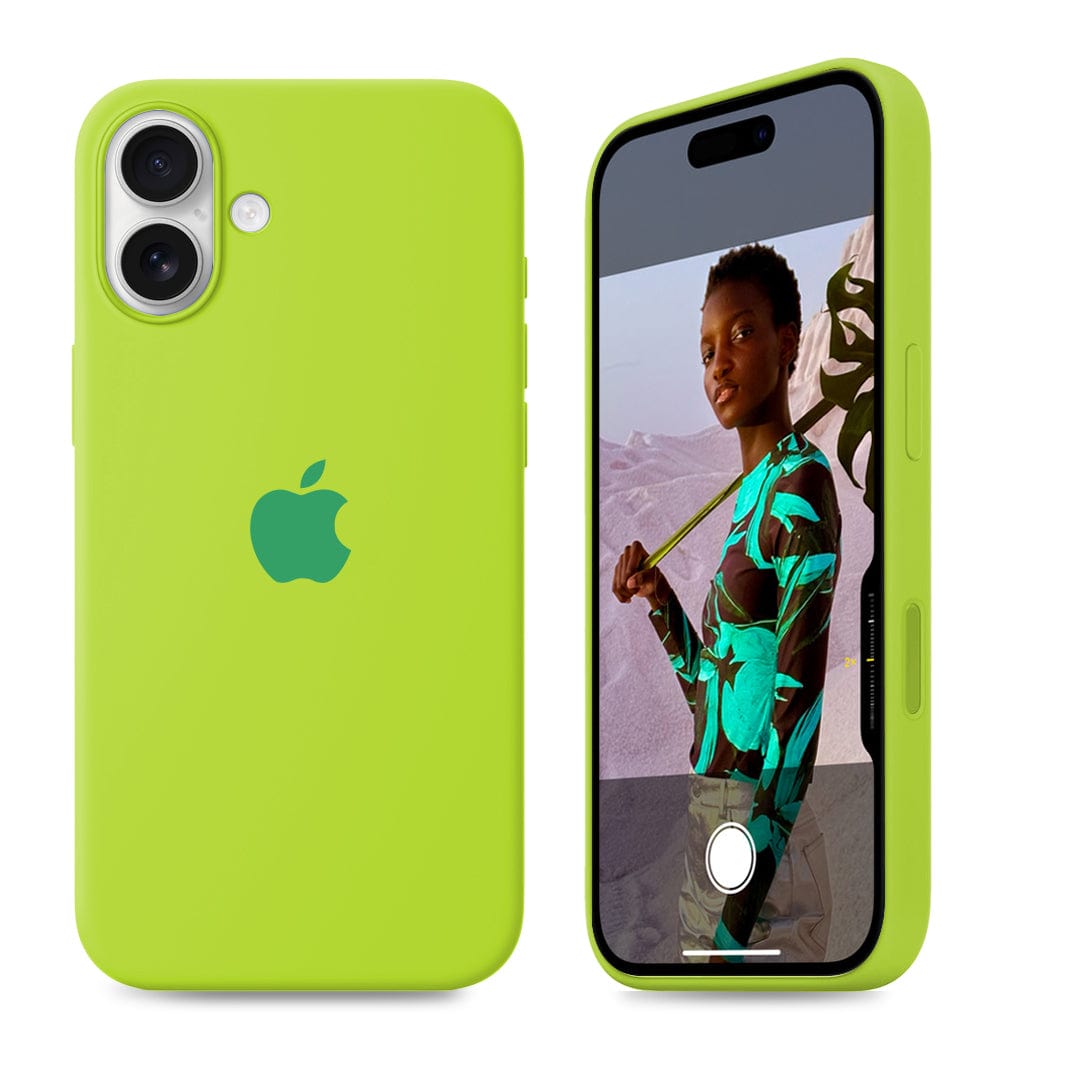iPhone Fluorescent Green Silicone Case Full Body Protective Cover