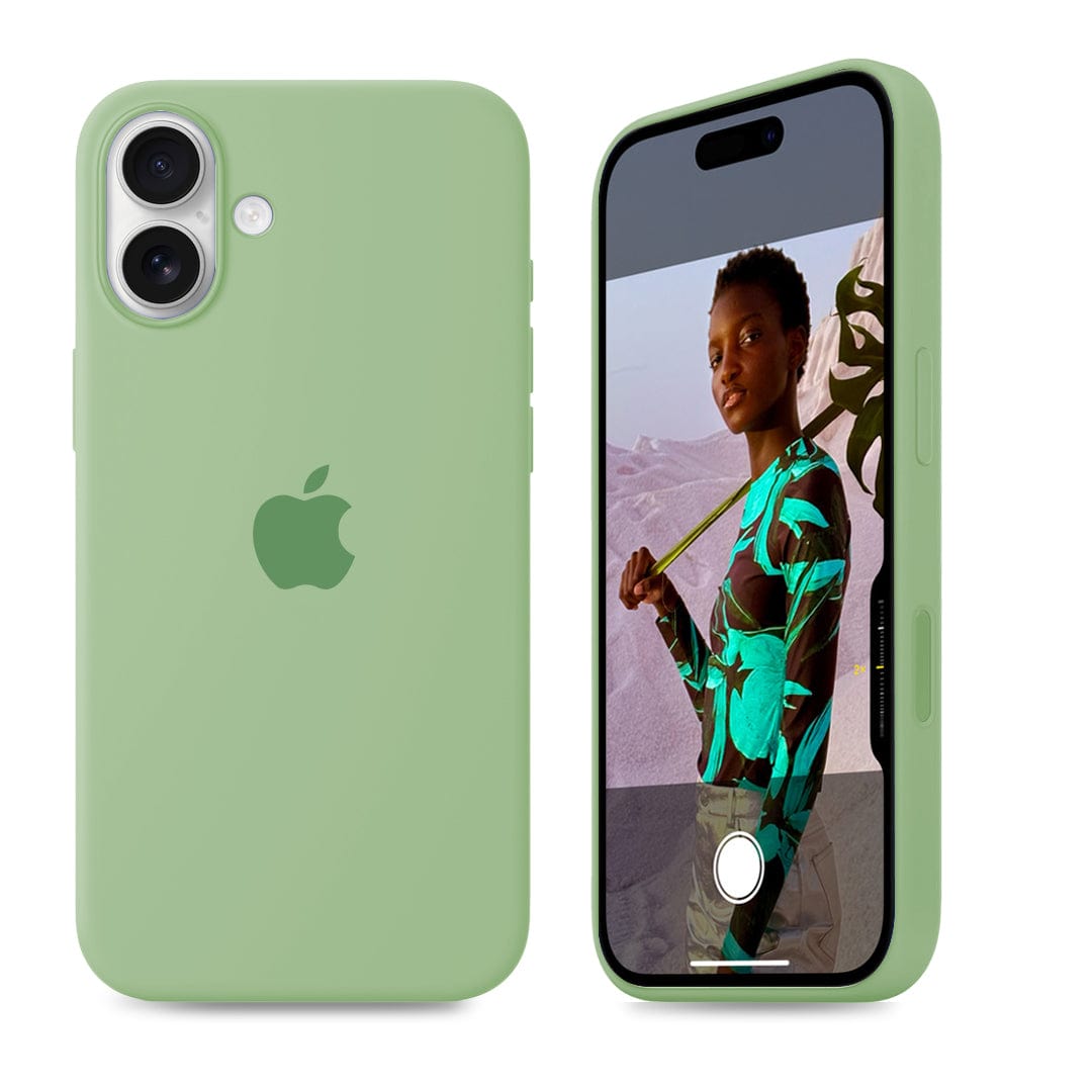 iPhone Silicone Case Matcha Green Full Body Protective Phone Cover