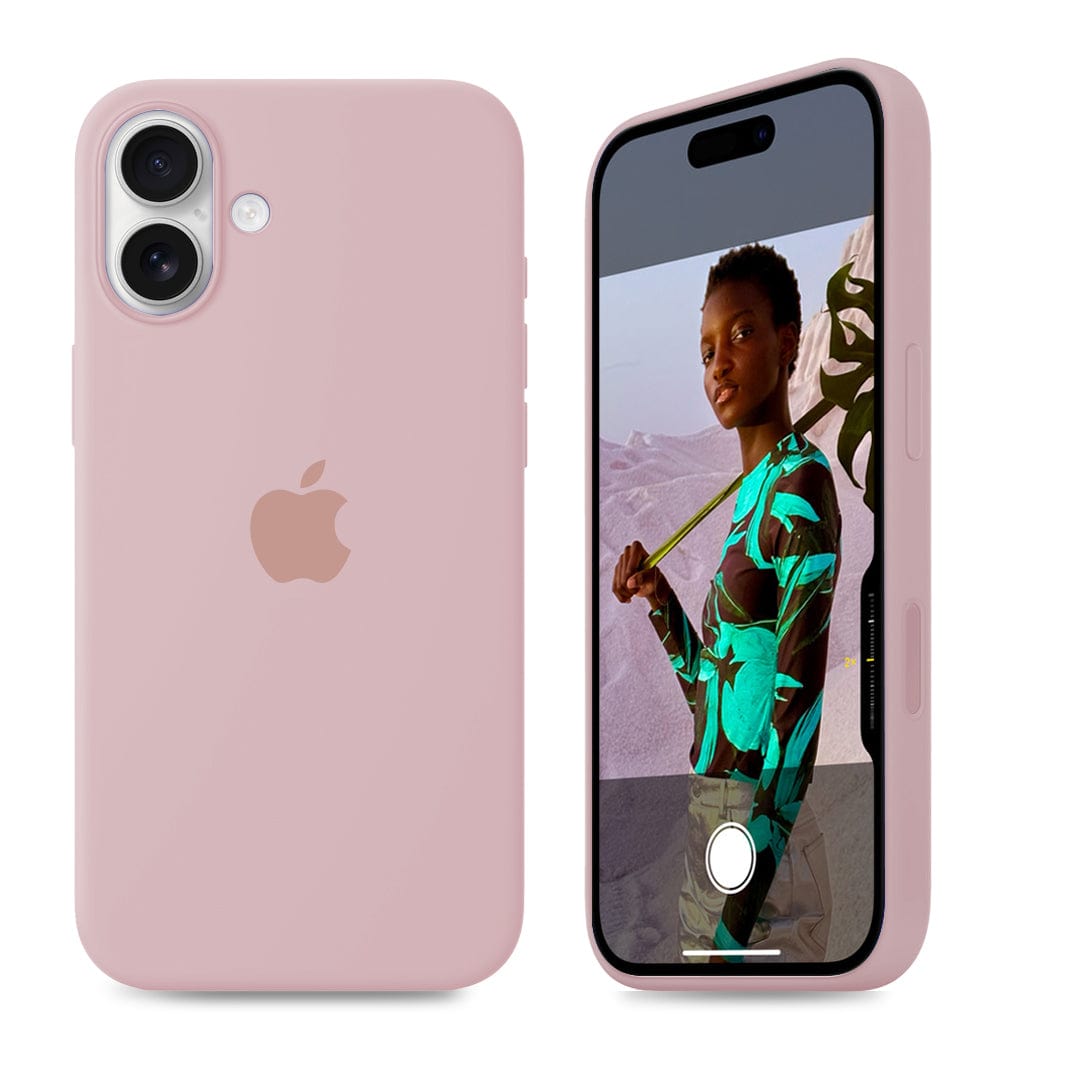 iPhone Silicone Case Pink Sand Full Body Protective Cover