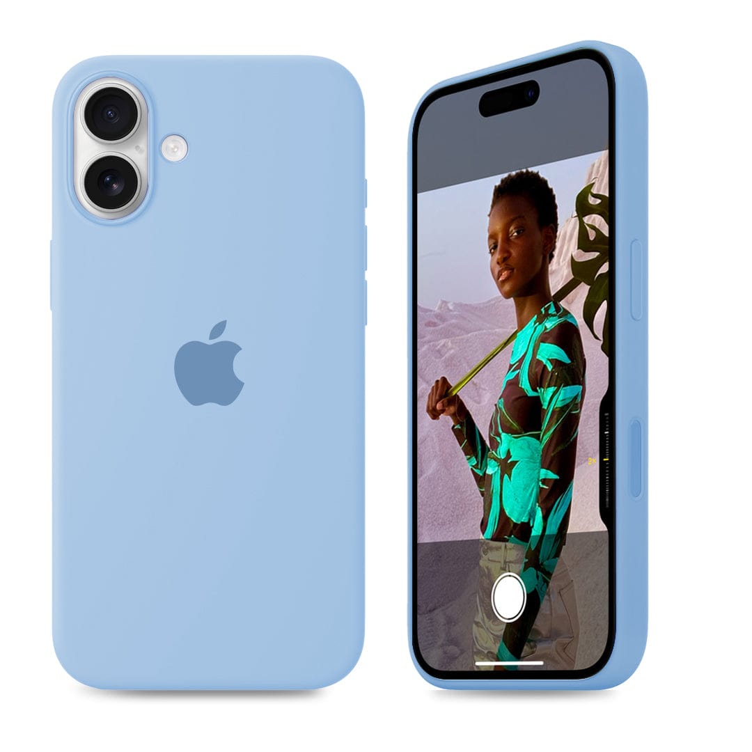 iPhone Silicone Case Sky Blue Full Body Protective Phone Back Cover Apple