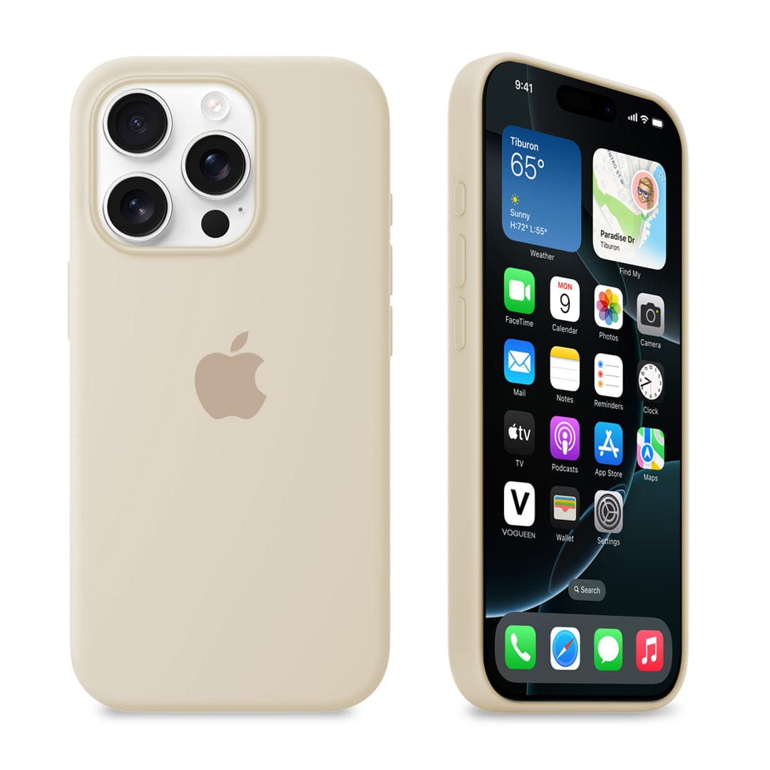 iPhone Silicone Case Antique White Full Body Protective Phone Cover
