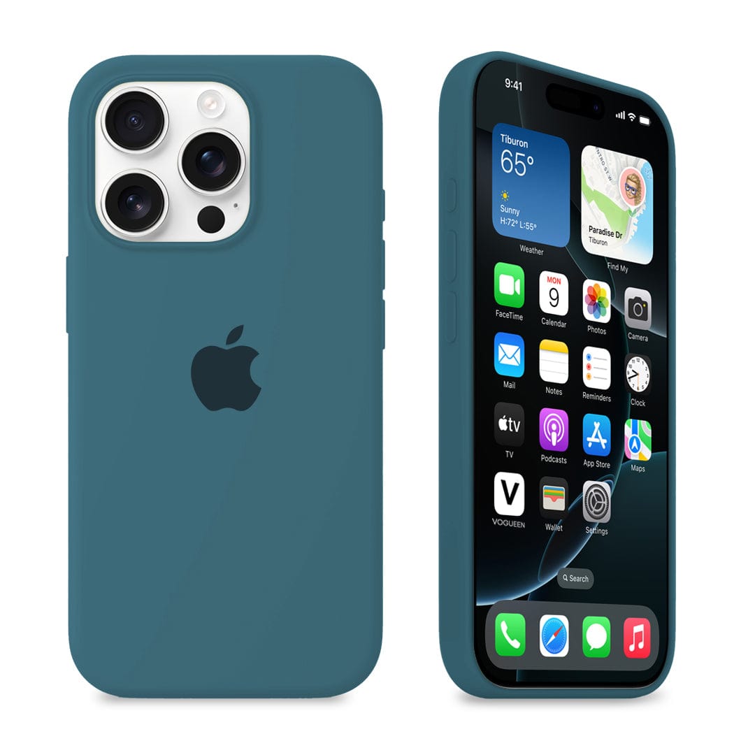 iPhone Silicone Case Cosmic Blue Full Body Protective Phone Cover Apple