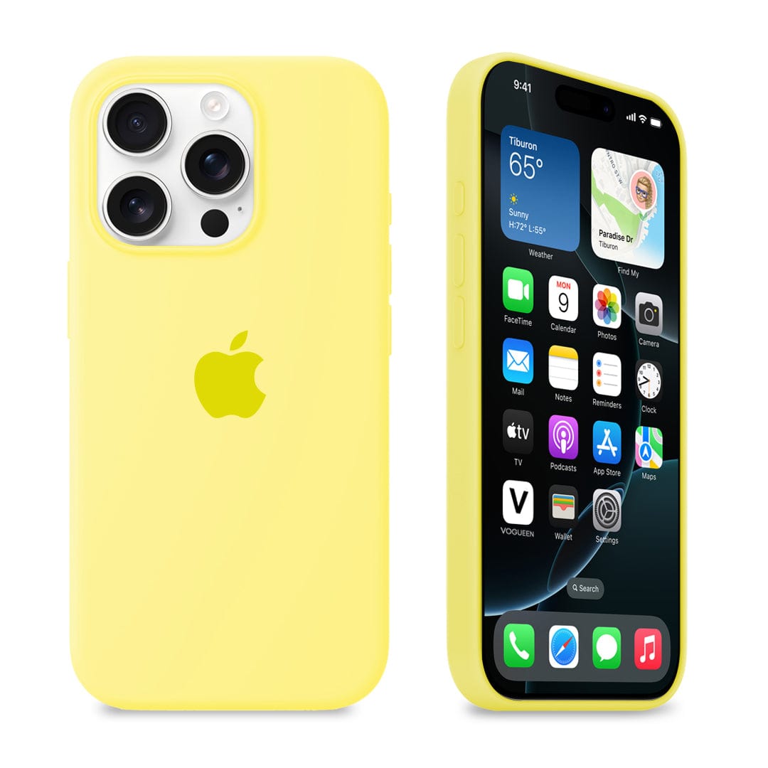iPhone Flash Yellow Silicone Case Full Body Protective Cover