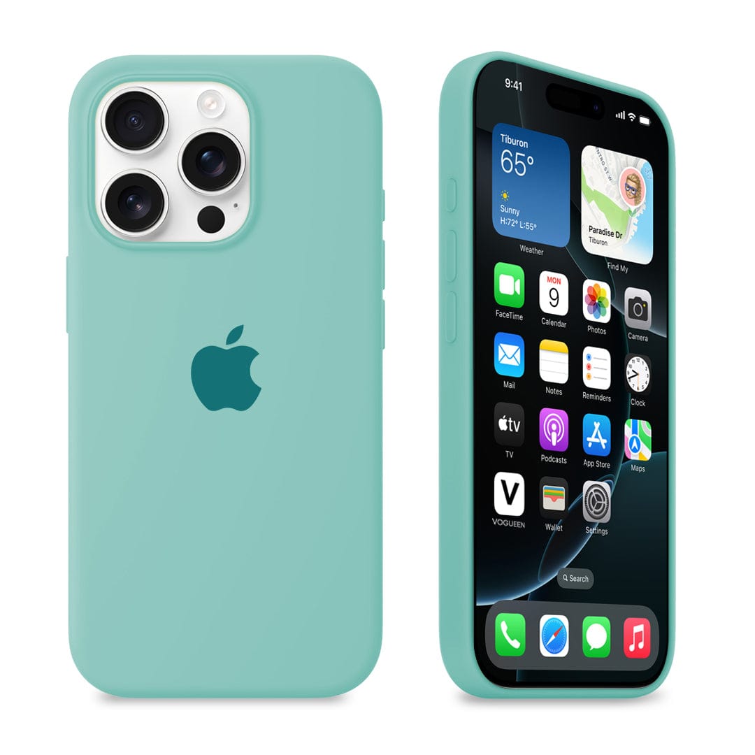 iPhone Silicone Case Ice Sea Blue Protective Phone Cover Apple