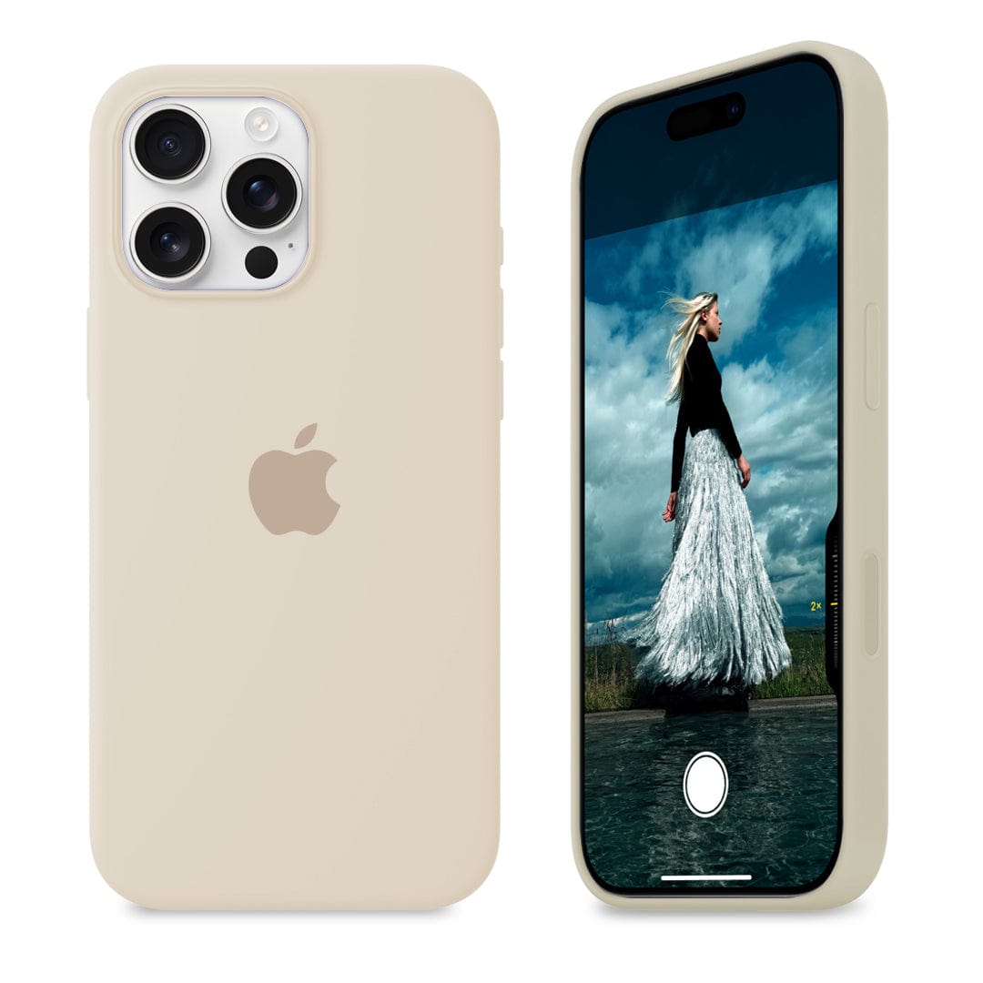 iPhone Silicone Case Antique White Full Body Protective Phone Cover
