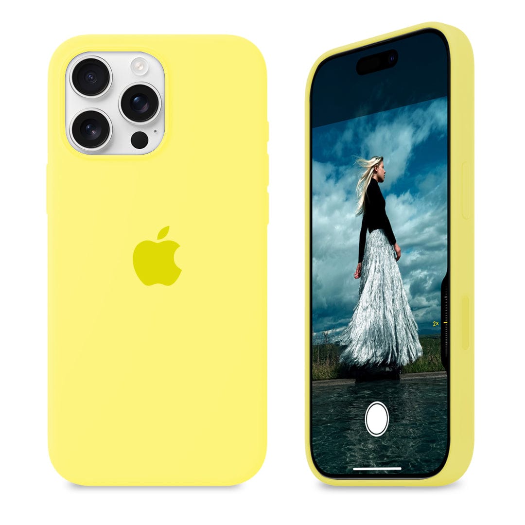 iPhone Flash Yellow Silicone Case Full Body Protective Cover