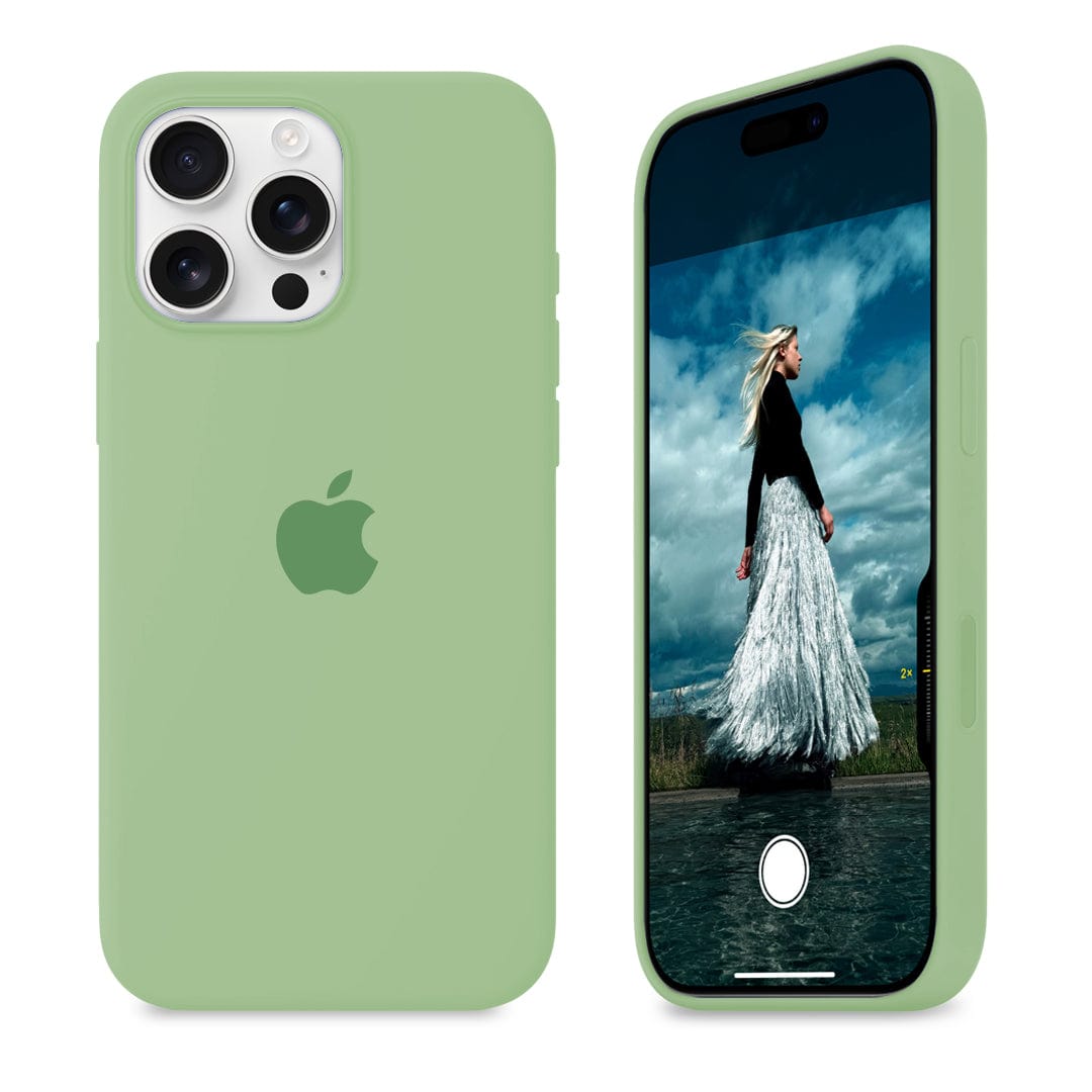 iPhone Silicone Case Matcha Green Full Body Protective Phone Cover
